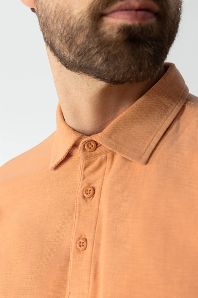 POLO VAN ZWARE JERSEYSTOF MET SLUBS 48435104 2800